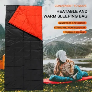 Electric USB Heated Sleeping Bag Ultralight Emergency Heating Pad Waterproof Winter Warm Heating Cushion Outdoor Camping Hunting