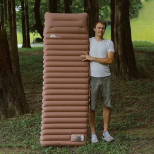 10cm Self-Inflating Sleeping Mat with Foot Pump & Pillow Ultralight Camping Mat Lightweight Air Cushion for Outdoor Use
