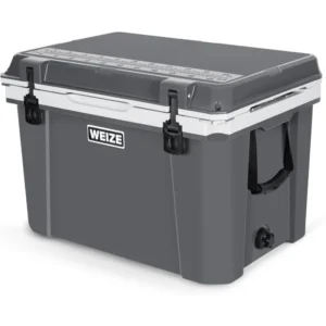 WEIZE Ultra-Light 55 Quart Hard Cooler Insulated Portable Ice Chest Box with Bottle Opener, Keeps Ice up to 8 Days for Camping