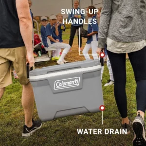 Insulated Portable Cooler Durable Leak-Proof Design Keeps Ice Up to 5 Days Ideal Camping Outdoor Activities