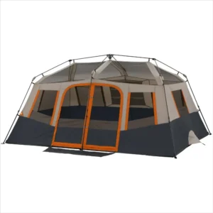 10-Person camping tents 14' x 10' Instant Cabin Tent,Includes room divider to create 2-room tent 31.86 lbsCamping